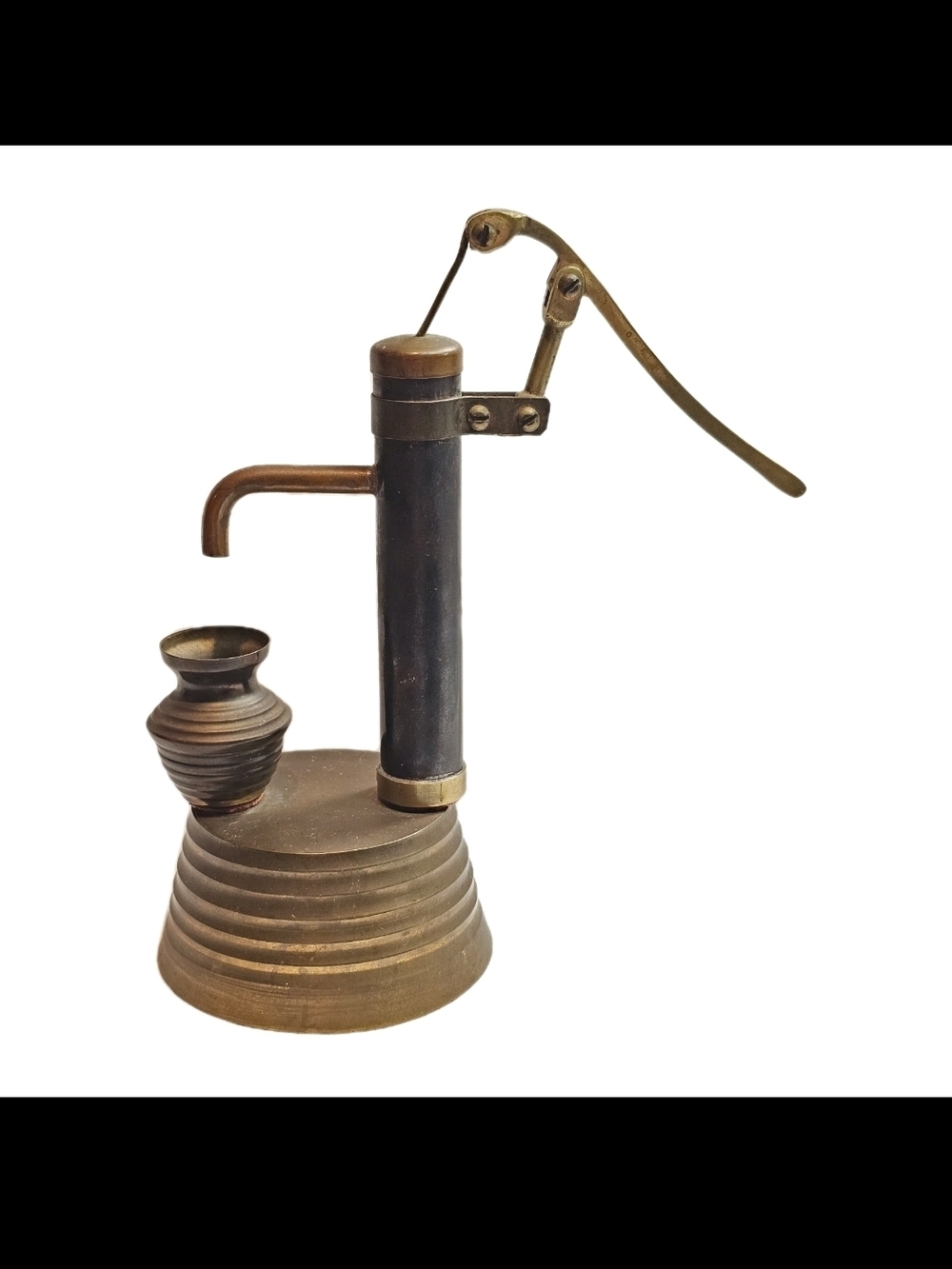 Vintage Brass Hand Pump Rural Miniature Decorative Figurine,  play house